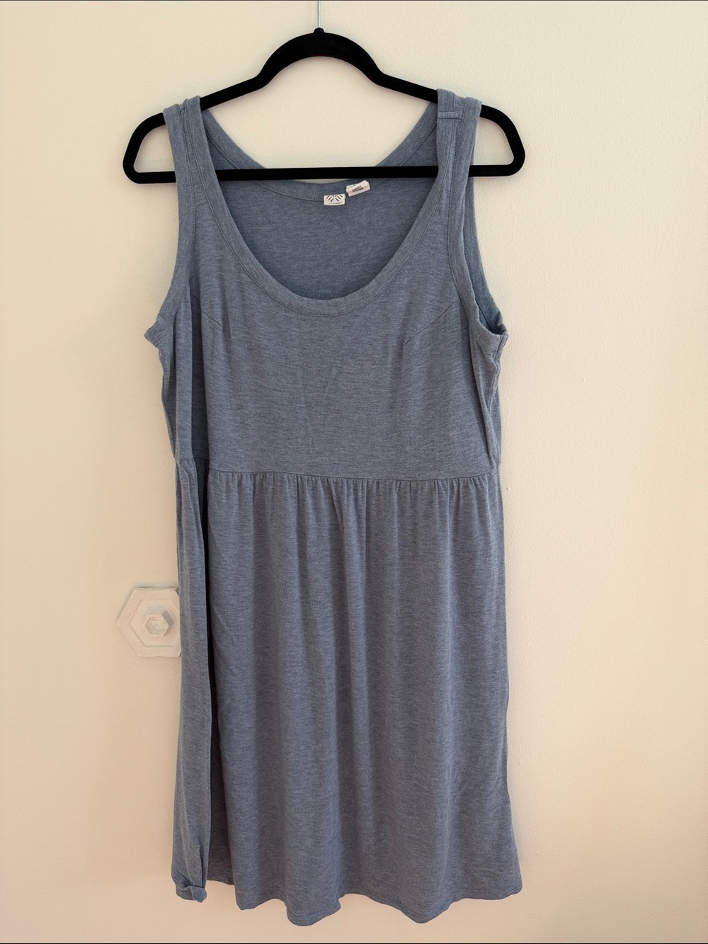 Artisan Ny Soft Blue Scoop Neck Sleeveless Dress Size 1X